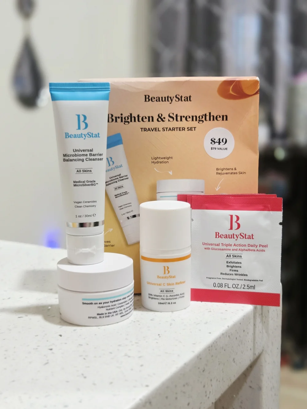 BeautyStat Brighten & Strengthen Travel Skincare Set